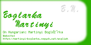 boglarka martinyi business card